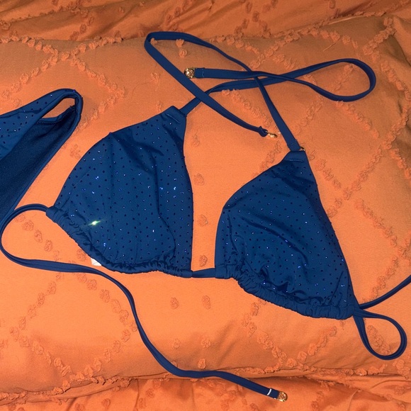 Blue Sequin Bikini Set VS - Picture 3 of 4